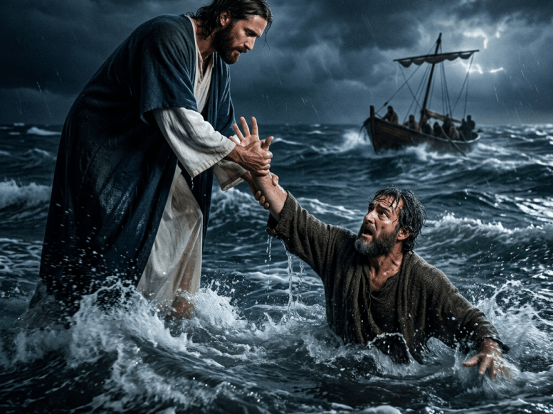 PETER STARTS TO FROWN (MATTHEW&nbsp;14:22-36)